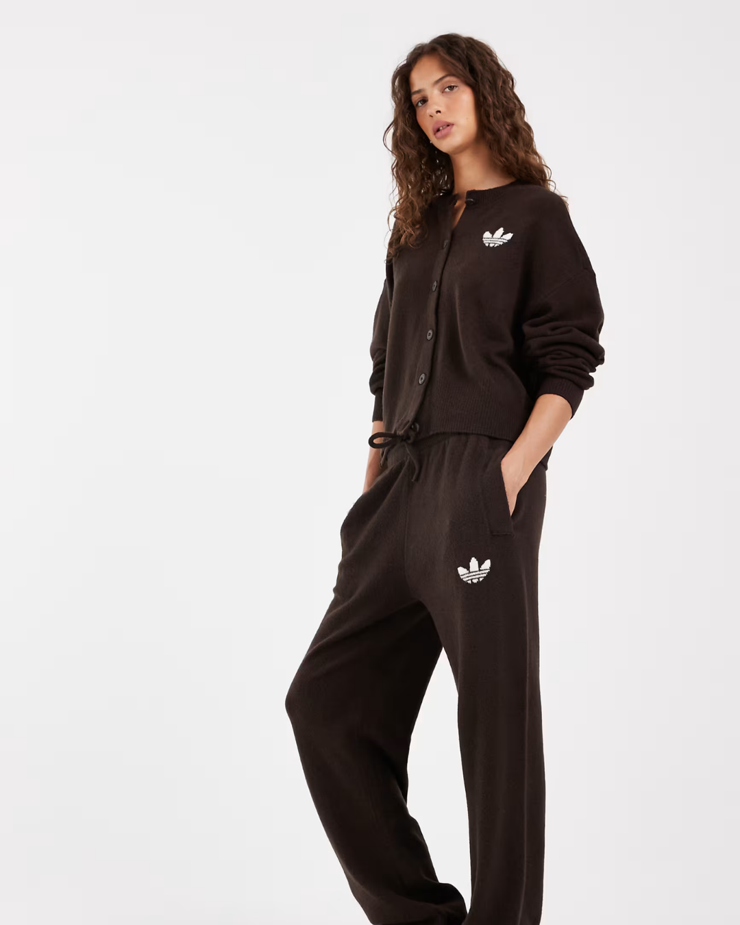 Brown Essentials knit (cardigan + trousers)