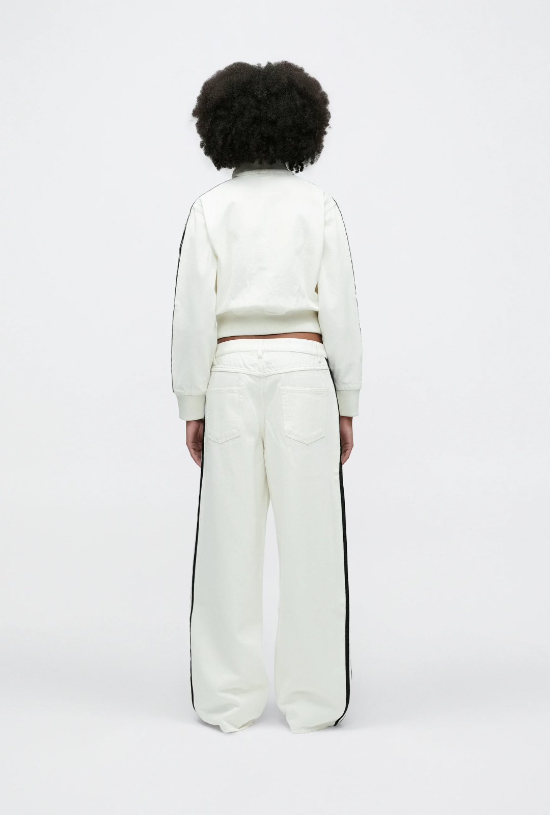 'FIREBIRD' Wide Leg Jeans + White Jacket