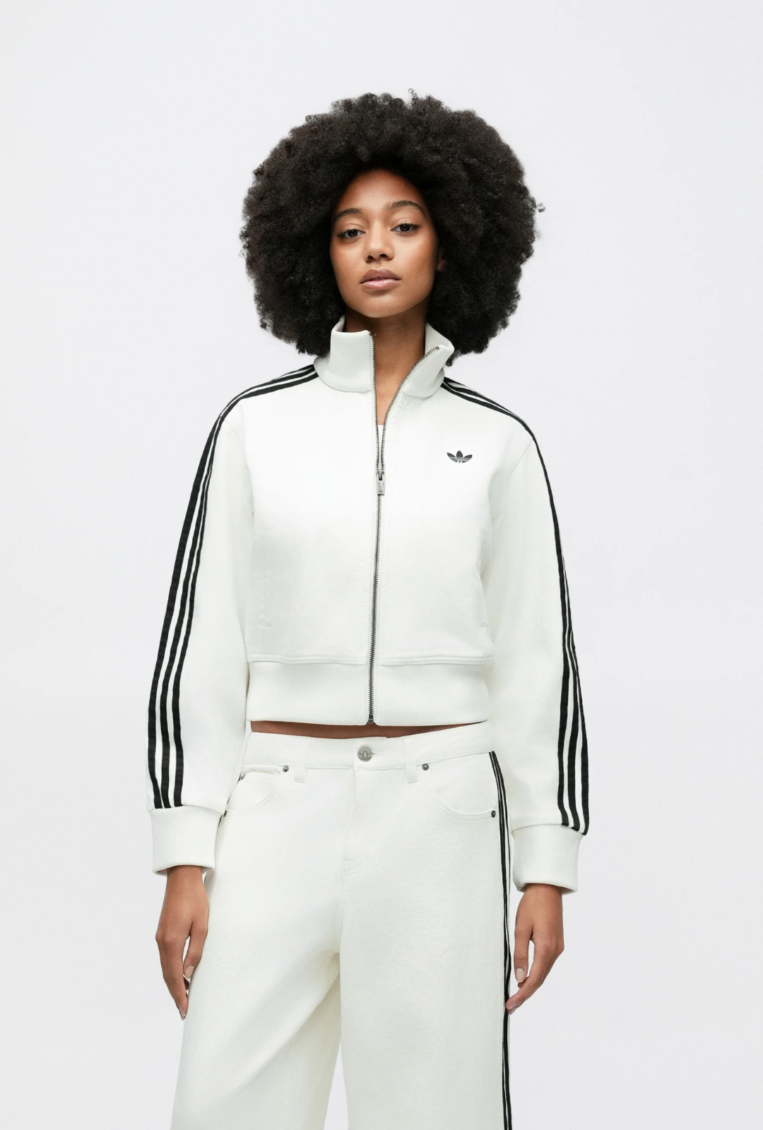 'FIREBIRD' Wide Leg Jeans + White Jacket