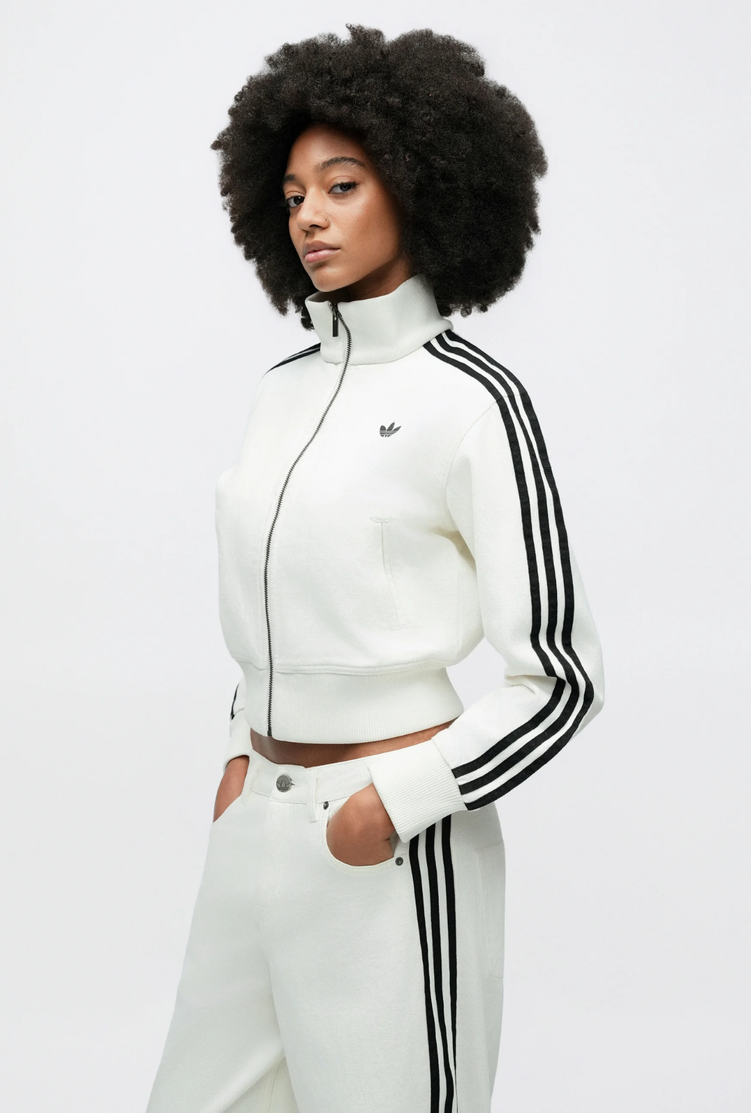 'FIREBIRD' Wide Leg Jeans + White Jacket