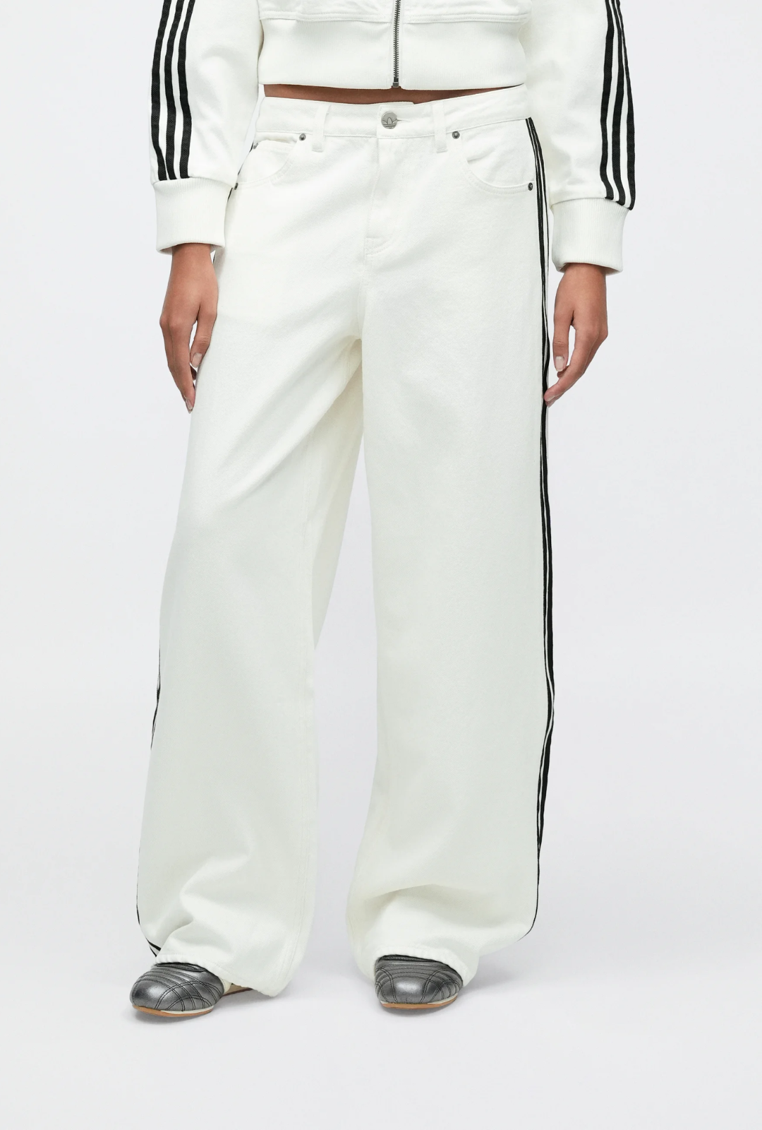 'FIREBIRD' Wide Leg Jeans + White Jacket